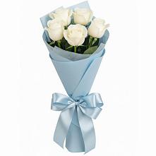 Букет 5 Белых роз Проуд в Заплавской