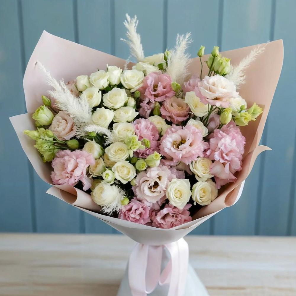 Букет цветов из: Альстромерии и Розы в Заплавской