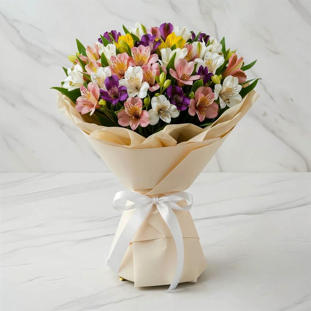 Букет цветов из: Альстромерии в Заплавской