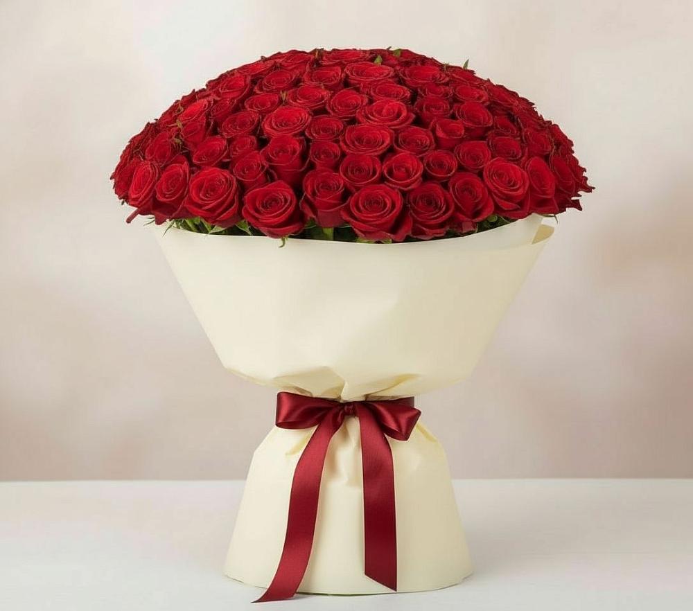 Букет 101 Красная роза Милано в Заплавской