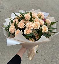 Букет Кремовые розы Латте в Заплавской