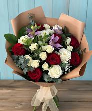 Букет цветов из:  Розы и Альстромерии #REPLACE_PRED# Заплавской