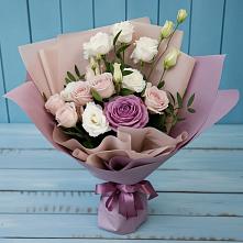 Букет цветов из:  Розы и Лизиантусы в Заплавской