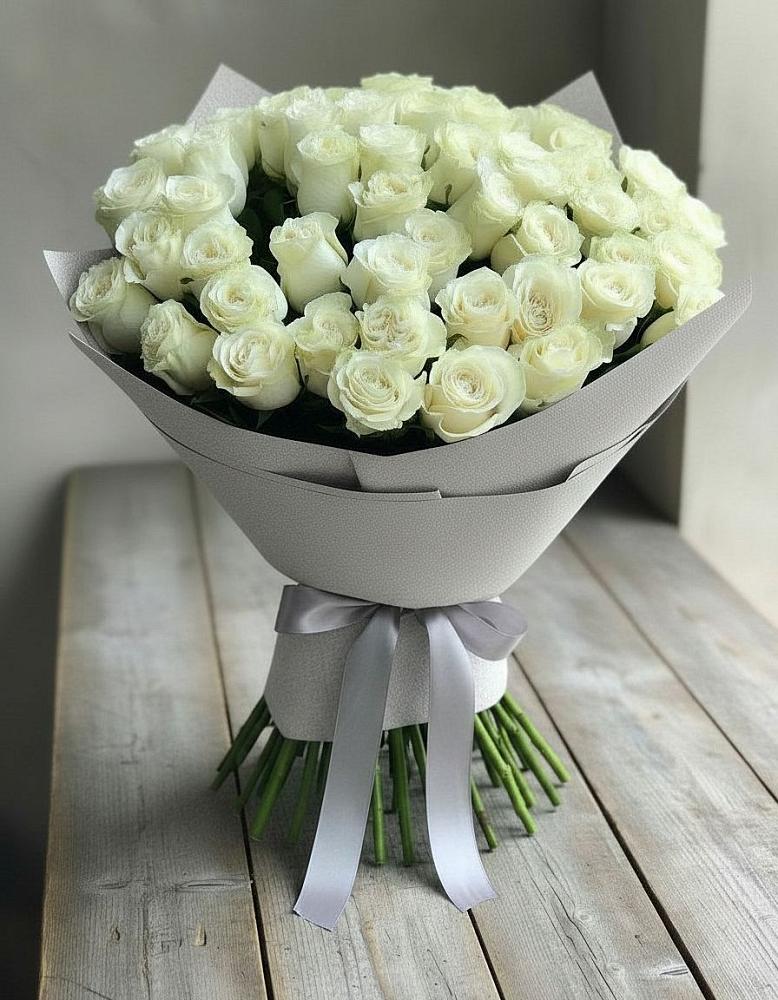 Букет 35 Белых роз в Заплавской