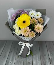 Букет цветов из:  Розы, Герберы и Хризантемы в Заплавской