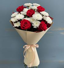 Букет цветов из:  Розы и Хризантемы в Заплавской