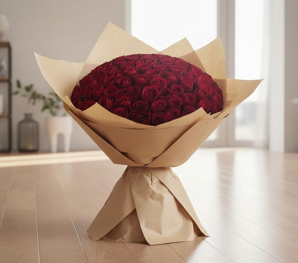Букет 101 Красная роза в Заплавской