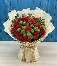 Букет цветов из:  Розы и Хризантемы в Заплавской