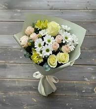 Букет цветов из:  Альстромерии, Розы и Хризантемы #REPLACE_PRED# Заплавской
