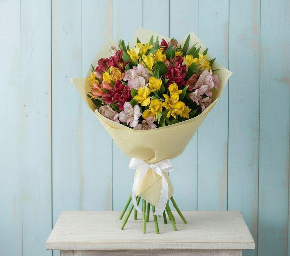 Букет цветов из: Альстромерии в Заплавской