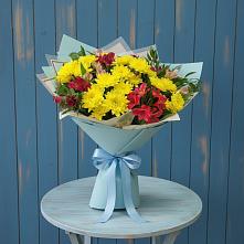Букет цветов из:  Альстромерии и Хризантемы в Заплавской