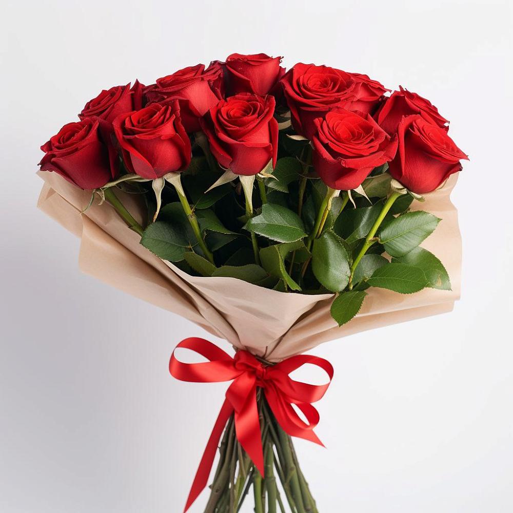 Букет 11 Красных роз Эдлесс Лав в Заплавской